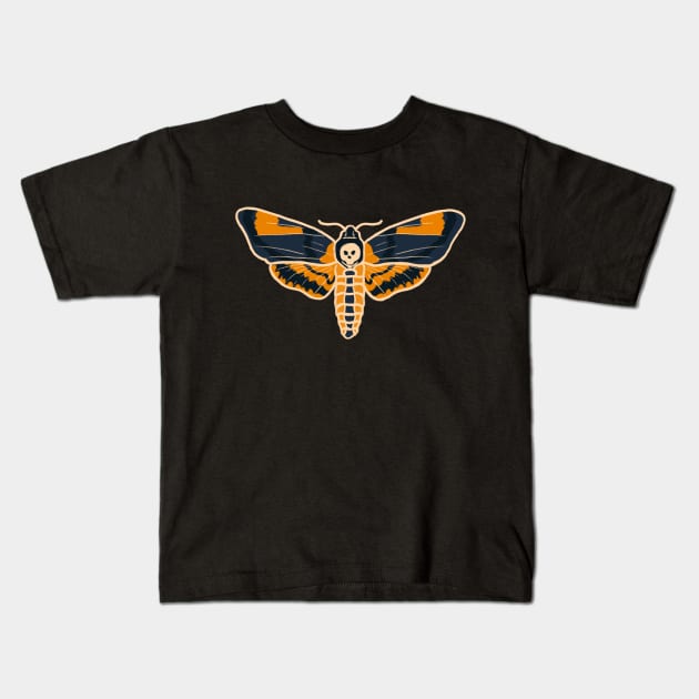 Deaths Head Moth -Silence of the Lambs Kids T-Shirt by fiatluxillust